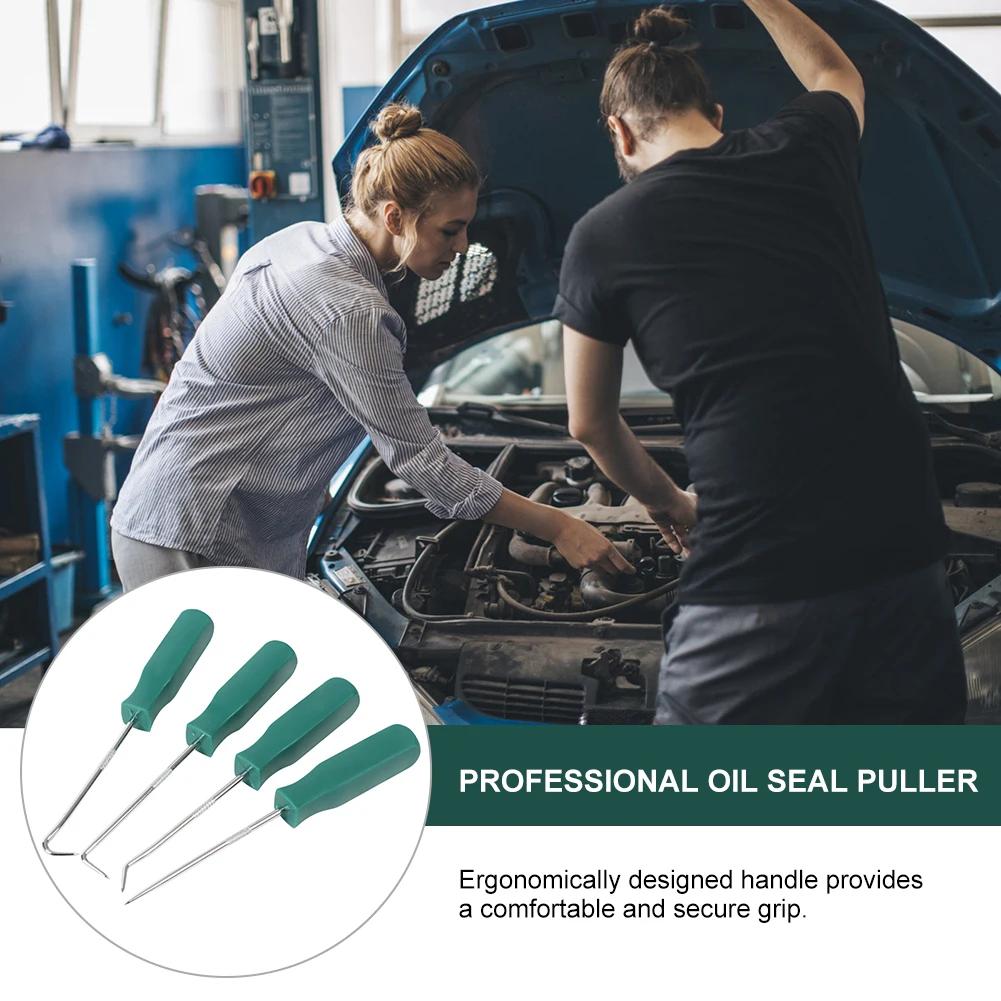 4Pc 140mm Oil Seal Screwdrivers Set Car Auto Vehicle Pick Hooks For Garages General-Plumbers Mechanics Workshop Car Tools