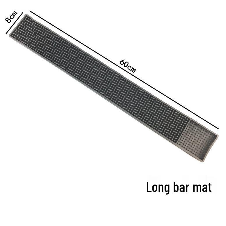 Black Non-slip Thickened PVC Bar Mat - High-end Soft Rubber Coaster