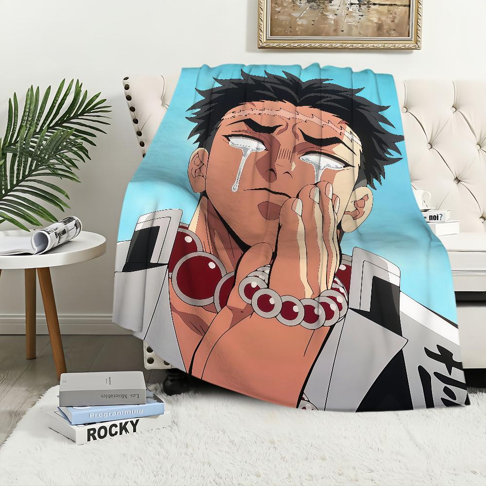 hot anime fanart cool g-Gyomei h-Himejima Blanket Flannel warm comfort soft plush blanket sofa living room bedroom travel gift