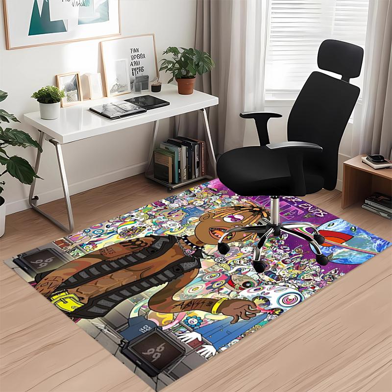 Custom Name Juice WRLD Printed Carpet, for Office Chair Living Room Bedroom Kitchen Room Decor Gifts.