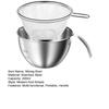 Stainless Steel Mixing Bowl with Strainer 2 In 1 Multifunctional Basin Strainer with Handle for Mixing Batter Egg Cream Washing