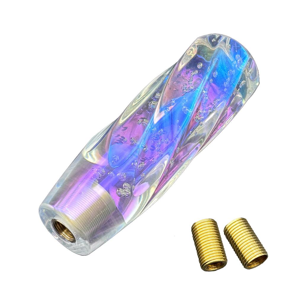 MARUHADO Crystal Bubble Shift Universal Twist Shift Lever with Conversion 15cm Knob, Adapter, M8, M10, M12, P1.25, AT/MT,