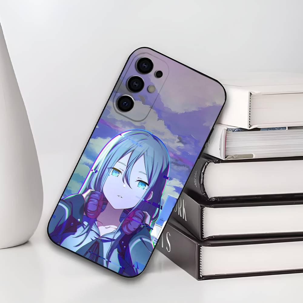 Kanade Yoisaki P-Project S-SEKAI Phone Case For Samsung S25,S24,S21,S22,S23,S30,Ultra,S20,Plus,Soft Silicone Black Cover