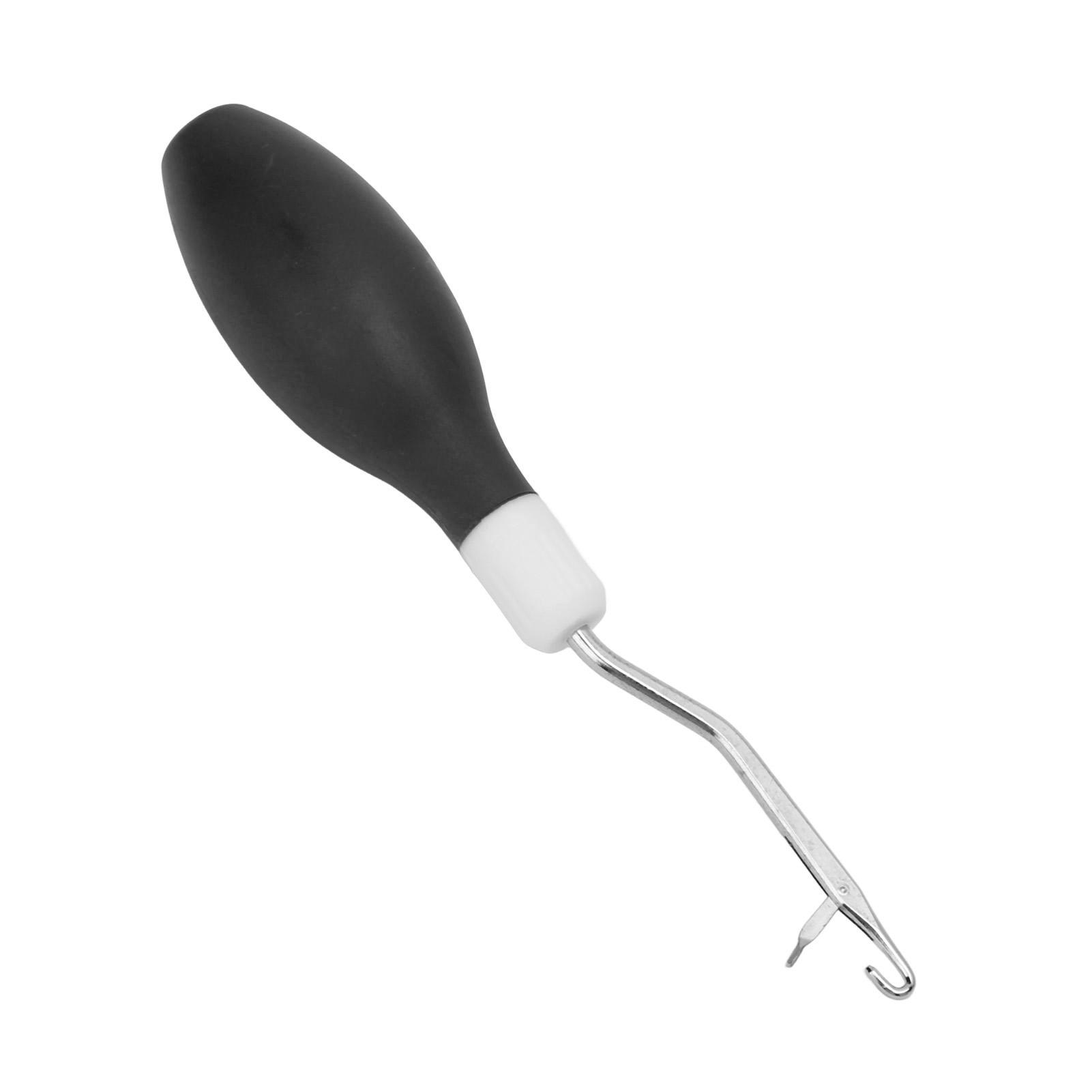 

Rug Hook Oval Shape Rubber Handle Portable Carpet Crochet Needle for Fabric Crafts Knitting Hooking