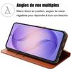 Coque pour Samsung Galaxy S26 Plus, Protection Intégrale Anti-Rayures Cuir Synthétique - Marron