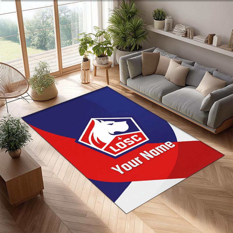 LOSC Lille Printed Crystal Velvet Rug Non‑Slip Crystal Velvet Carpet For Sofa Bedroom Indoor Home Decoration