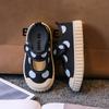 Baby Girls Canvas Shoes Autumn Infant Toddler Shoes Wave Point Soft Bottom Nonslip Children Kids Casual Shoes Student Sneakers