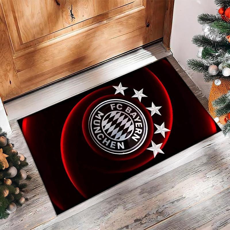 Bayern Munich Theme rug Soft Crystal Velvet Area Rug Non-Slip Floor Carpet for Living Room Bedroom Nursery