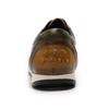 Mens Big Size 5-15 Casual Shoes Genuine Leather Hand Painted Oxford Lace-Up Sneakers Brown/Green Street Style