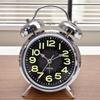 electronic Alarm Clock Luminous Wind Up Clock 3 Inch Quiet Timer Watch for Seniors Sleepers Bed Desk Room Travel Bedroom