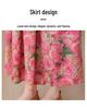 Elegant Floral Plus Size Cotton Silk Summer Dress for Middle-Aged Women