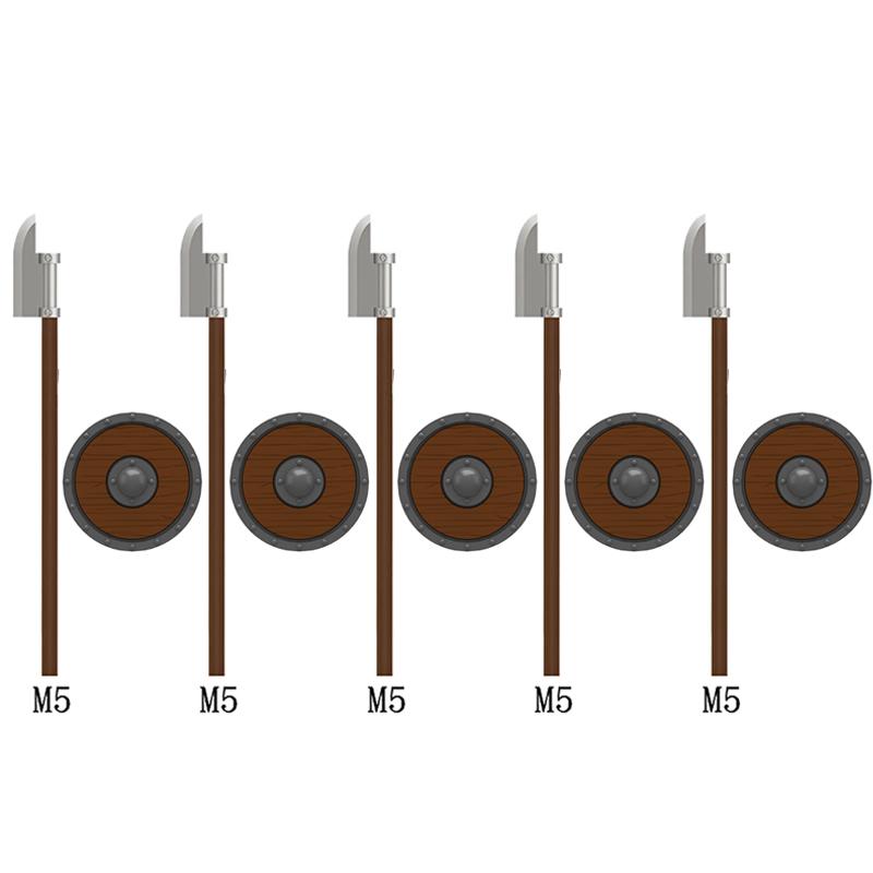 MOC Medieval Building Blocks Character Parts Model Toy Castle Knight Soldier Sword Bow Armor Shield Spear Piercing Parts Bricks