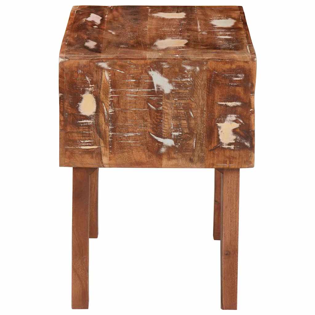 Side Table Brown 40 X 32 X 46 Cm Solid Reclaimed Wood