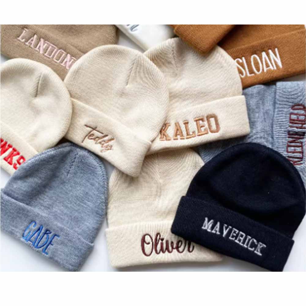 Personalized Embroidered Beanie Cap, Custom Beanie with Name, Gift for Her, Gift for Him, Present for Friend, Birthday Beanie
