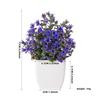 Fiora Finta in Vaso Mini per Decorazione Interna - Ornamento Creativo e Raffinato per Casa e Scrivania