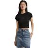 Calvin Klein Monogram Logo Print Slim Fit Crew Neck T-Shirt Women Tops Black J221171-BEH