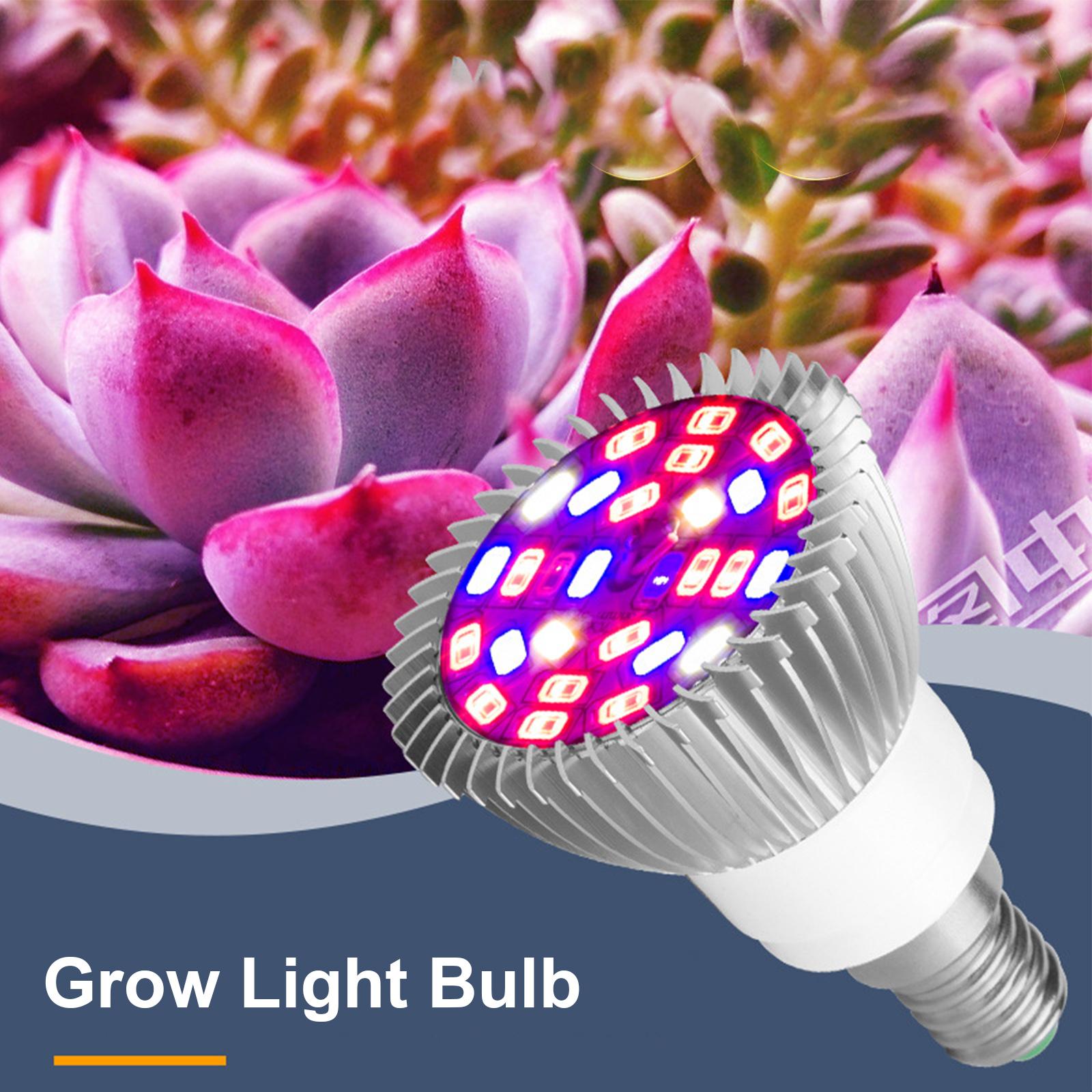 

E27 Lamp Head Plant Grow Light Bulb Full Spectrum Plant Light Growing Succulent Pots Lights