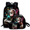 Trendy Popular Novelty orangutan 3D Print 3pcs/Set Student School Bags Laptop Daypack Backpack Crossbody Lunch bag Pencil Case