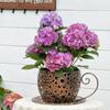 Vintage Teacup Planter Iron Floral Cutout Flowerpot Decorative Plant Pot for Succulents Herbs Flowers Indoor Outdoor Garden Decor
