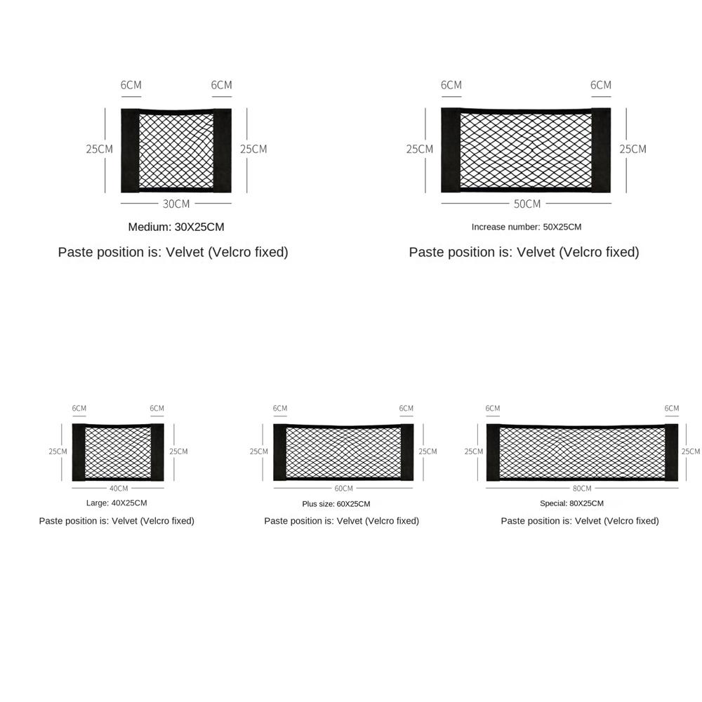 Stretchable Car Storage Net Elastic Seat Back Storage Bag New Car Trunk Storage Bag  Seat Back