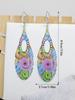 Ethnic Style Colorful Droplet Earrings Women's Cool Personality Exaggerate Style Droplet Pendant Earrings Versatile