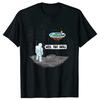2026 Summer Mens Fun Flat Astronaut Print Round Neck Tshirt Loose Casual Street 100 Pure Cotton Outdoor Short Sleeved Shirt