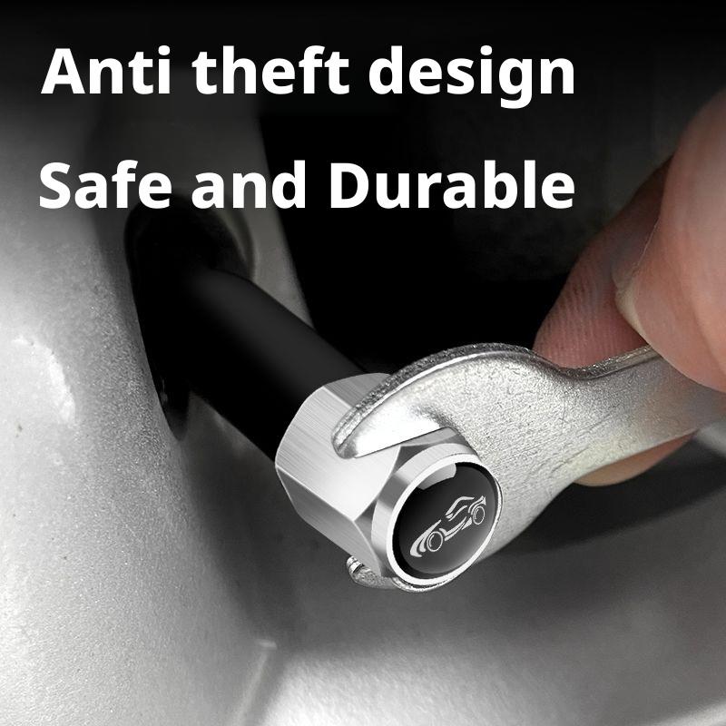 4Pcs Car Styling Metal Wheel Tire Valve Caps Dust Accessories For Lexus F SPORT Plug-in Hybrid ES UX 300e GX LBX NX RX 350h 450h