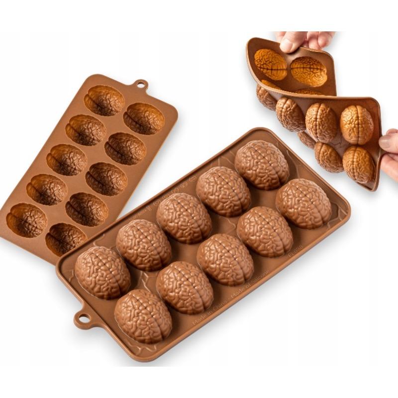 Silicone Brain Mold for Cake Chocolate Dessert Decoration Halloween Easter Holiday Creative Shape Handmade Cookie Candy Molds