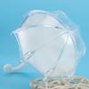 24Pcs Innovative Umbrella Shape Plastic Candy Box Container for Wedding Baby Birthday PartyWhite