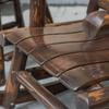 Antique Wood Rustic Rocking Log Chair Single Armchair For Porch Deck Balcony Indoor Outdoor Use Relaxation Lounge Seating Furnit
