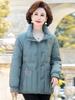 Down jacket female middle-aged and elderly mother winter clothing embroidery foreign gas thickened warm grandma white duck down stand-up collar jacket