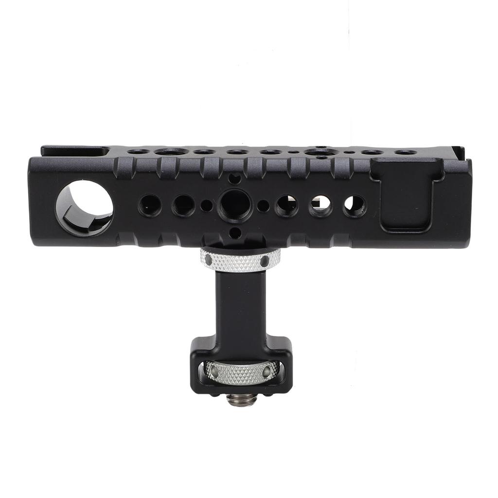 Aluminum Alloy Camera Cage Top Handle with 1 4in Screw Hole 3 8in Locating Screw Cold Shoe Mount Photography Accessories