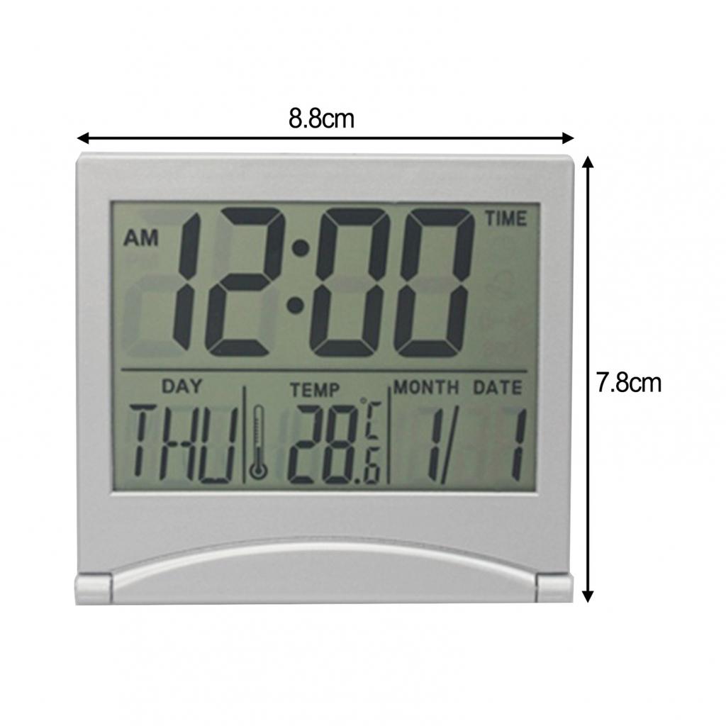Alarm Clock Esay To Use Foldable Large LCD Display