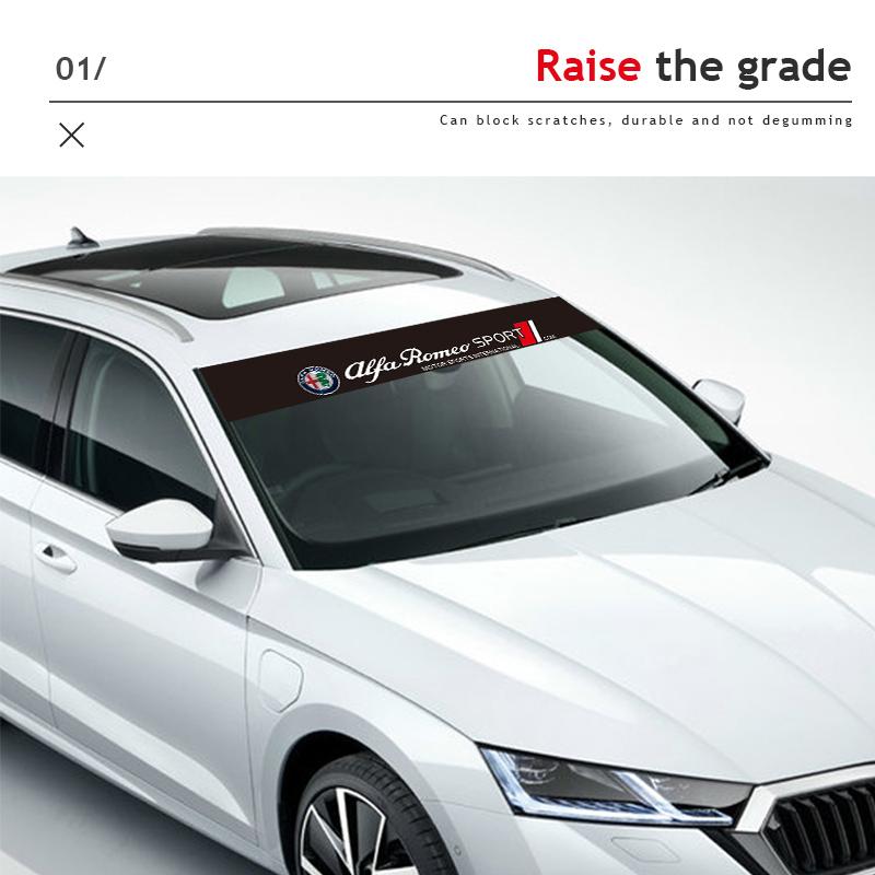 Car Front Rear Windshield Decoration Stickers For Alfa Romeo 156 159 147 8C 166 Giulia Giulietta Mito Stelvio Spider GT Tonale zq5