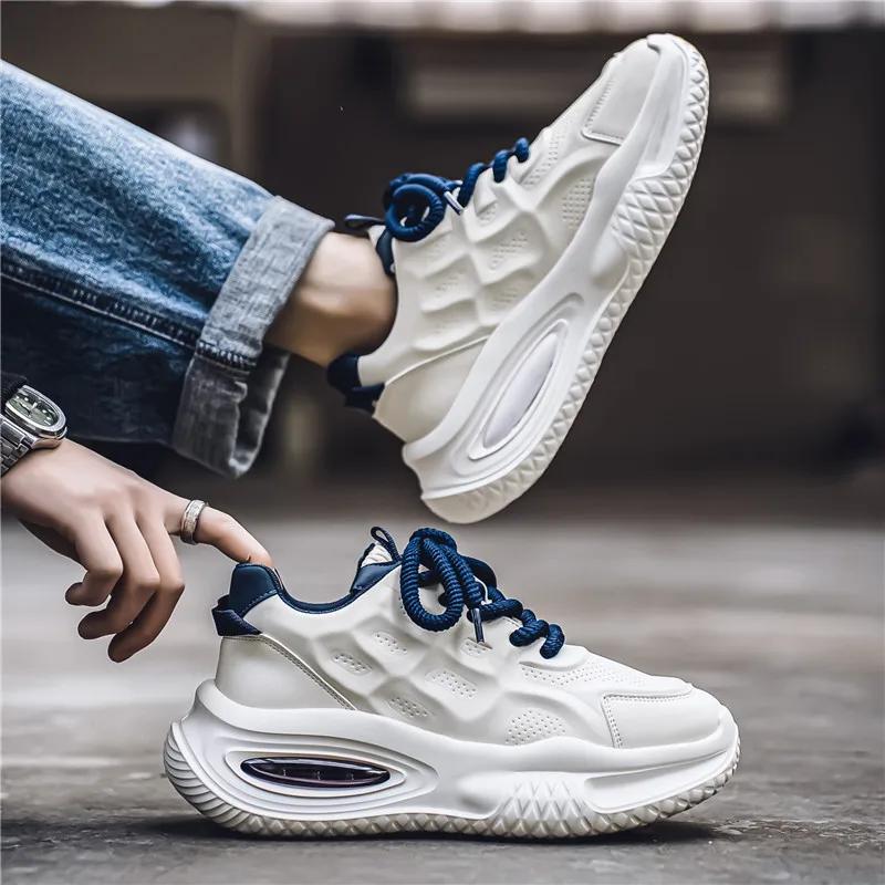 Male Sneakers Men's Sneakers Loafers Shoes for Men Sports and Leisure Soft and Comfortable Thick Bottom Wear-resistant Fashion