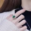 Emerald Gemstone Jewelry Set: Ring, Earrings & Necklace for Women – Luxurious High-End Design, Trendy Gift.