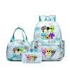 Sprunki teen student schoolbag rhythm box cartoon large capacity cute backpack three-piece set 3