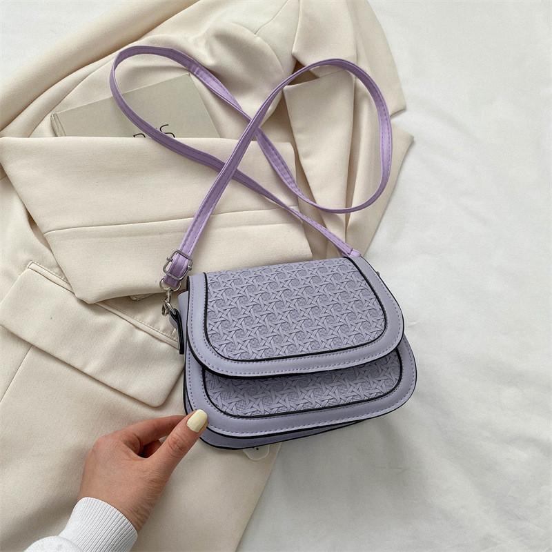 Модная ретро сумка-седло 2023 Новая летняя сумка через плечо из ПУ Уличный стиль Crossbody фиолетовый