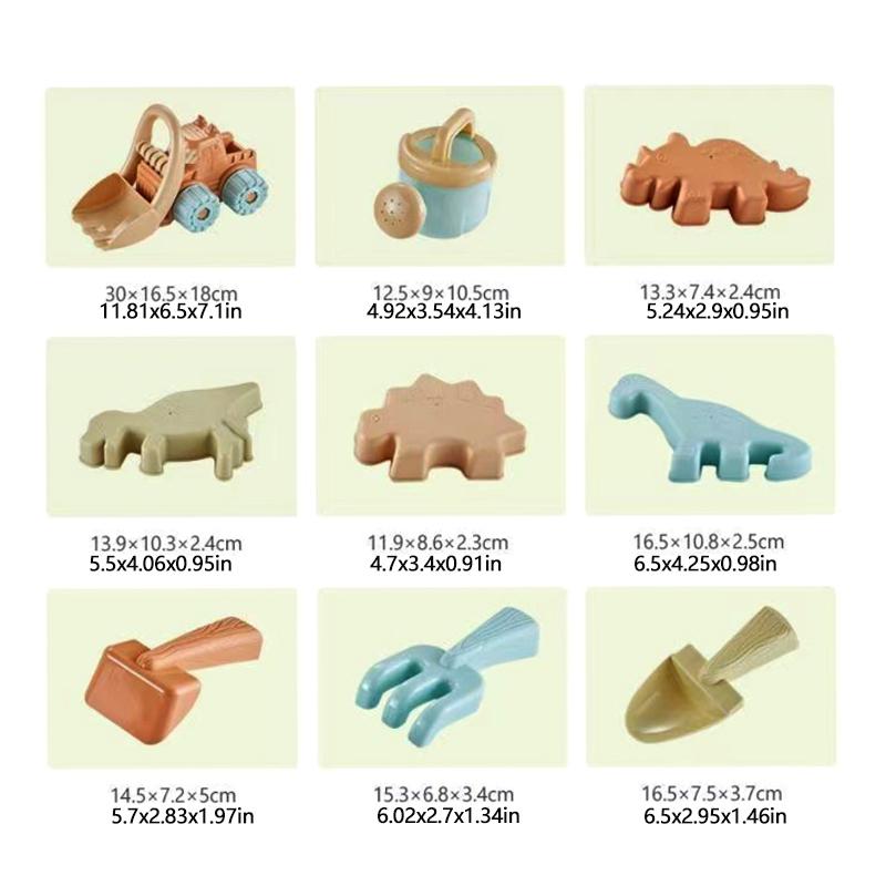 Kids Beach Toy Set Shovel Mold Toy car Kit Durable Sand Digging Tools with Storage Bag Outdoor Play Gift for Children Safe & Fun