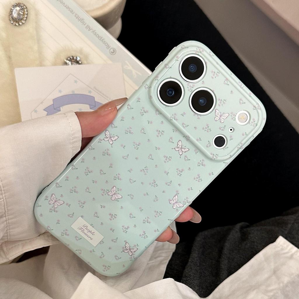 Small Floral Butterfly Phone Case for iPhone 16, iPhone 17, and iPhone 17 Pro Max
