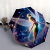 Tinker bell Themed Travel Umbrella-8 Ribs Automatic Opening and Closing, Portable Folding Design, Compact and Stylish Umbrella