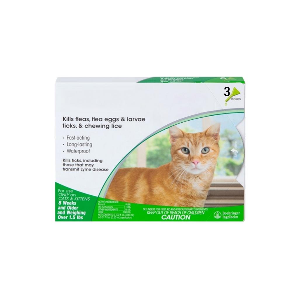 3-pack Total 1.5ml Topical Antiparasitic Medication For Treating And Preventing Flea And Tick Infections In Cats
