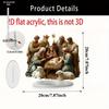 2D Flat "Nativity Sceney" Acrlic Tabletop Decoration, Suitable for wall decoration, porch, room, villa, accents Home, Hallway, or Workplace - Rustic F