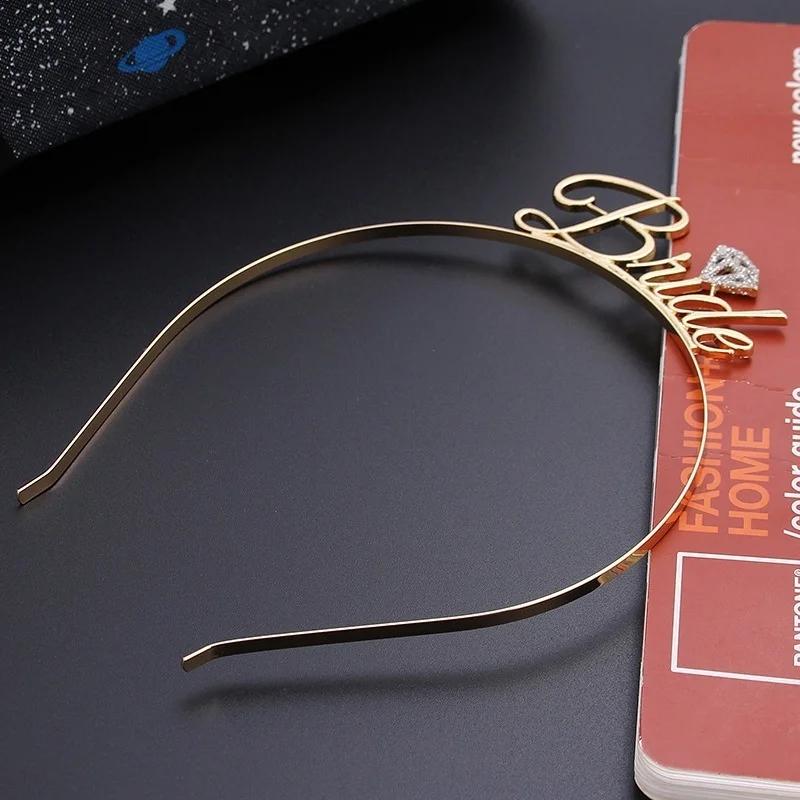 Fashionable Bridal Headbands Elegant Wedding Crowns Bride Letter Headband Creative Single Party Bridal Decoration Headband