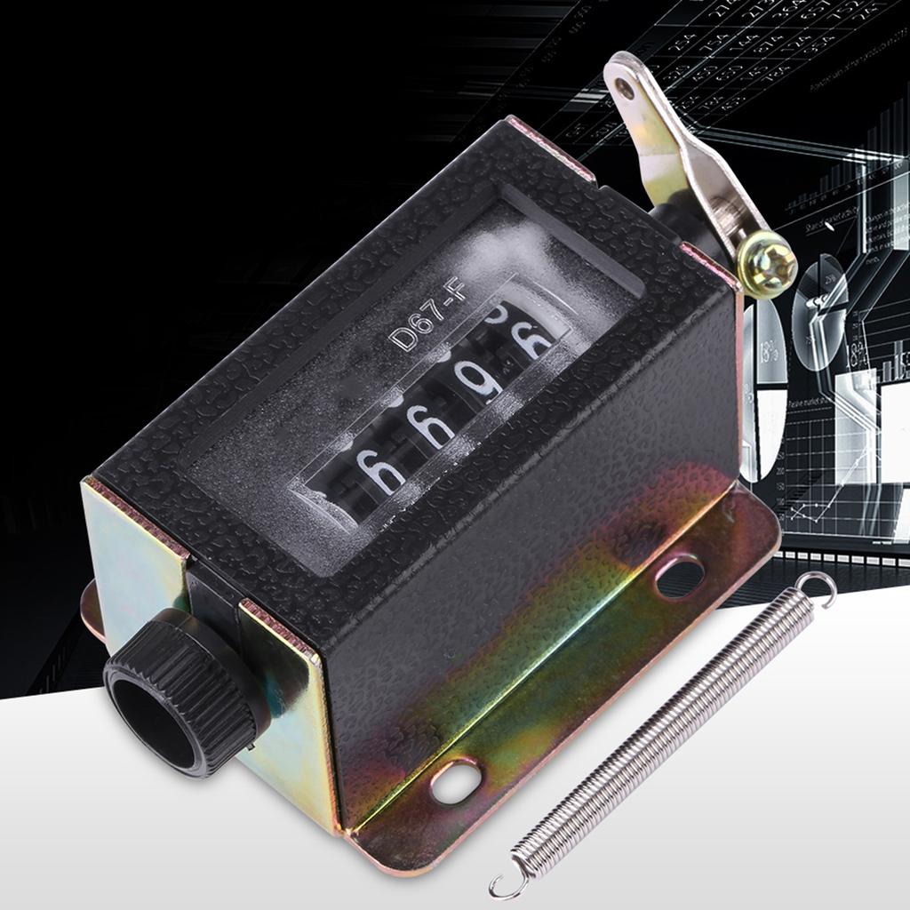 D67‑F 5 Digit Mechanical Resettable Manual Hand Pull Stroke Tally Counter