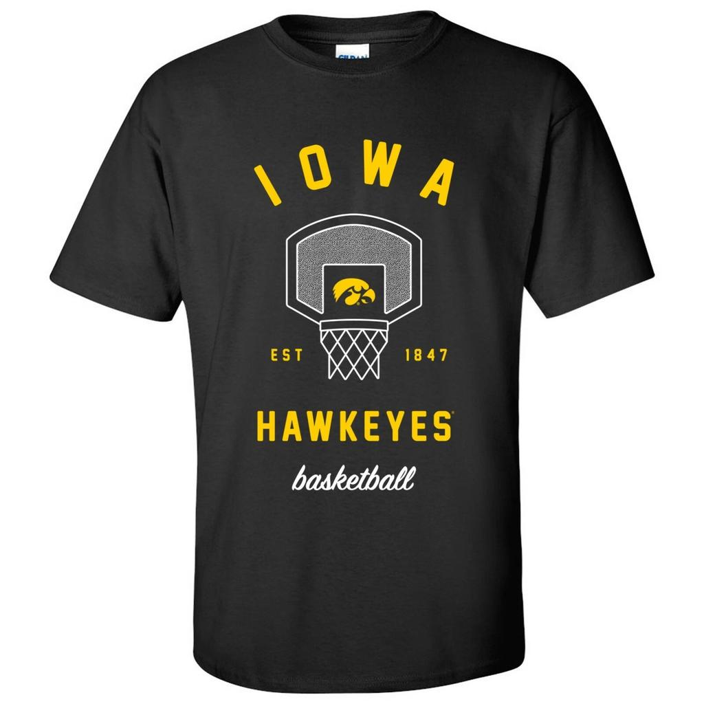 Iowa Hawkeyes Basketball Net T-Shirt - Black