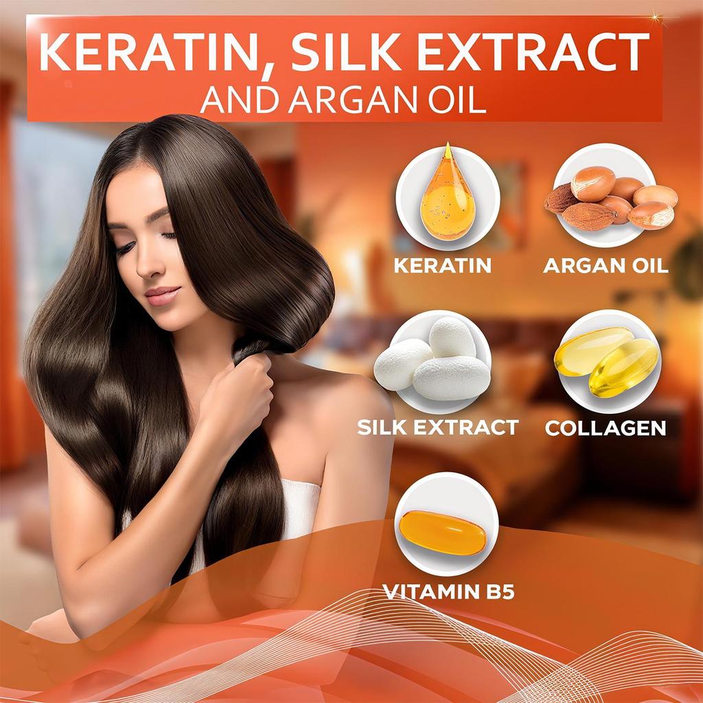 Keratin Smooth Color Shampoo-Clean, Smooth And Soft Hair-Strengthening The Hair Roots-Reduce Breakage And Split Ends-Care Dry & Damaged Hair, 200ml