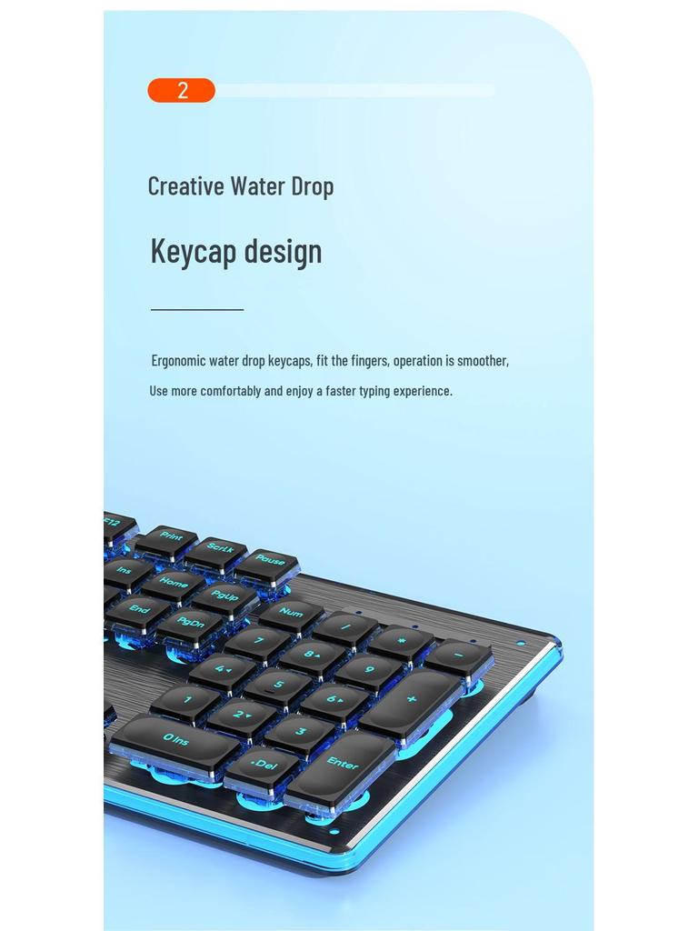 Silver Toughness L1 Wired Silent Keyboard & Waterproof Office Mouse Set