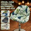 Funda de Silla Cubierta Asiento de Mesa de Comedor Cojín de Taburete Curvado Reposabrazos Hogar Restaurante Silla de Bar Funda Especial para Silla