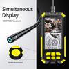 4.5 inch 2.0 MP Bore Scope Snake Camera IP68 Sewer Pipe Drain Inspection Camera IPS Screen Dual Lens Industrial Endoscope